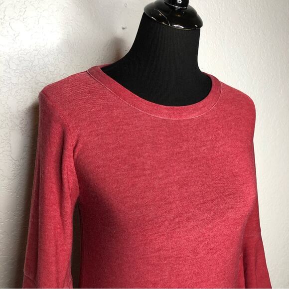 Chaser red ruffle sleeve knit top size 14 - Picture 2 of 13